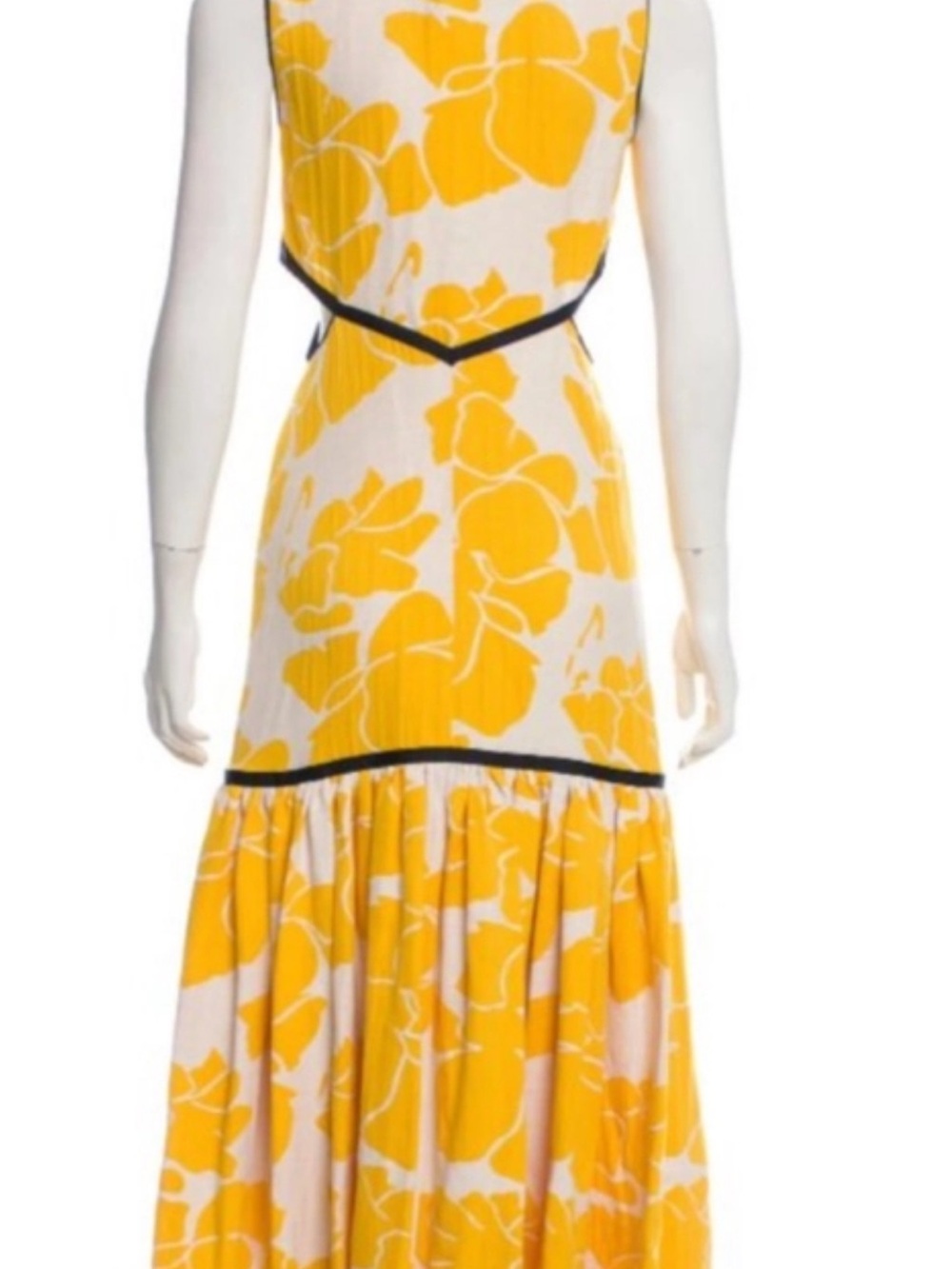 Alexis Yellow and Black Floral Maxi Dress - Picture 4 of 9